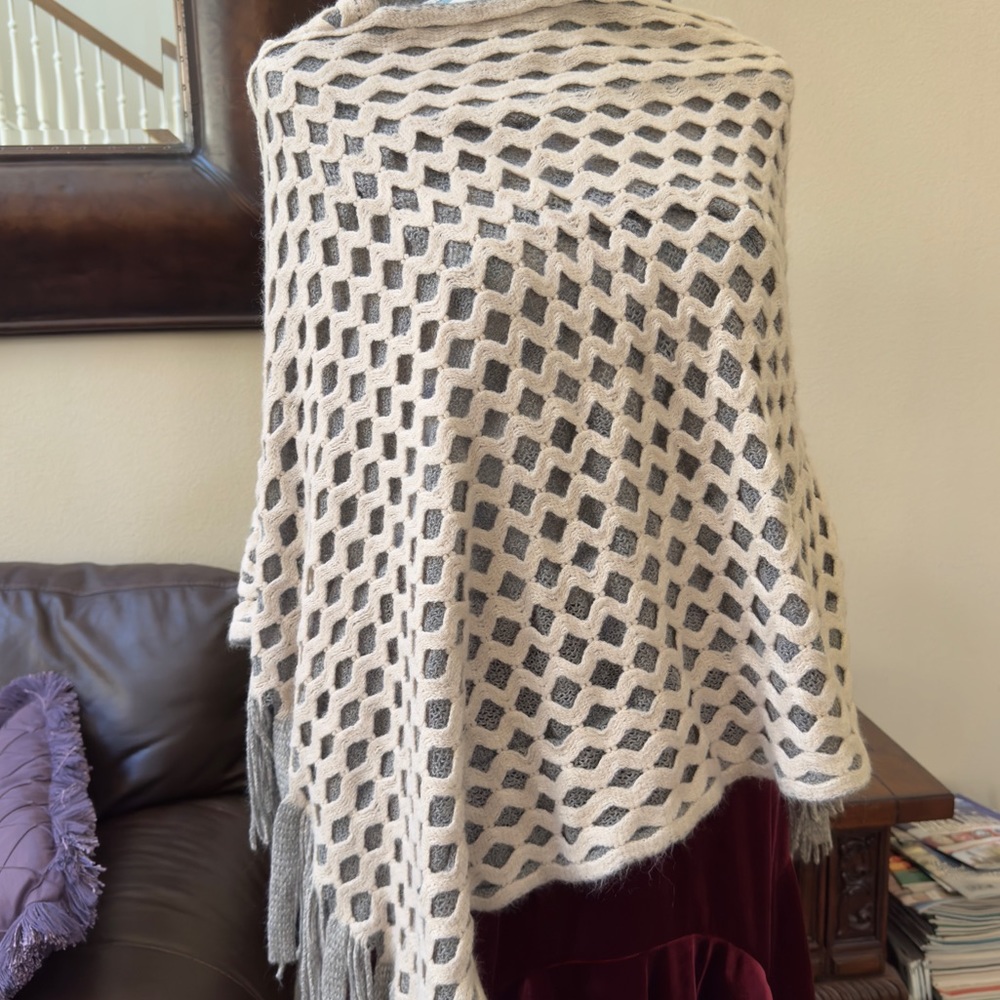 Knit Triangle Poncho